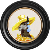 Lily 44cm Ebony Frame Art - Chalk White - by Brand McKenzie