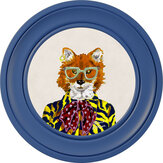 Todd 44cm Cobalt Frame Art - Chalk White - by Brand McKenzie