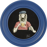 Bruce 44cm Cobalt Frame Art - Charcoal Black - by Brand McKenzie