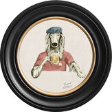 Bruce 44cm Ebony Frame Art - Chalk White - by Brand McKenzie