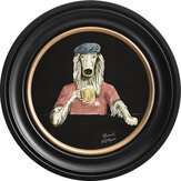 Bruce 44cm Ebony Frame Art - Charcoal Black - by Brand McKenzie