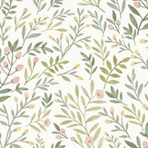 Papier peint Inia Leafy Trail - Sauge / rose - Albany. Cliquez pour en savoir plus et lire la description.