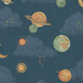 Papier peint Planetary - Bleu - Albany