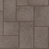 Wood Block Wallpaper - Brown and Bronze  - by Galerie