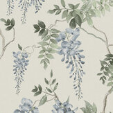 Lindenford Wallpaper - Light Cornflower Blue - by Timothy Wilman Home