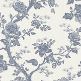 Oakminster Wallpaper - Ink Pool Blue - by Timothy Wilman Home