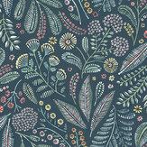 Briar Wallpaper - Blue / Teal - by A Street Prints. Click for more details and a description.