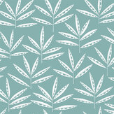 Pea Pods Wallpaper - Blue Grass - by MissPrint