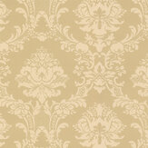 Document Damask Wallpaper - Gold - by Galerie