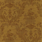Sari Damask Wallpaper - Ochre, Rust - by Galerie