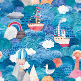 Ships Ahoy! Wallpaper - Ocean Mix - by Hoopla Walls. Click for more details and a description.
