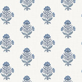 Hollyhock Wallpaper - Blues - by Albany