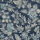 Begonia Wallpaper - Indigo - by Albany