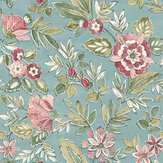 Begonia Wallpaper - Aqua - by Albany