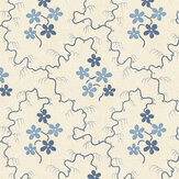 Papier peint Posy - Bleu - G P & J Baker. Cliquez pour en savoir plus et lire la description.