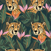 Jungle Leopard Wallpaper - Dark Green - by Arthouse