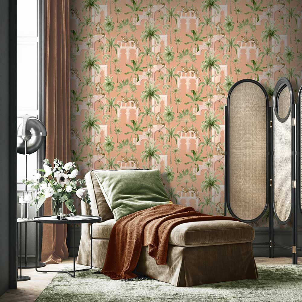 Leopard Arches Wallpaper - Terracotta - by Arthouse