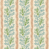 Symington Wallpaper - Teal / Red - by G P & J Baker. Click for more details and a description.