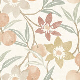 Passiflora Wallpaper - Red - by Albany