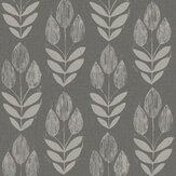 Garland Wallpaper - Charcoal - by Albany