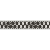 Scalloped Ribbon Trim Border - Black - by Albany