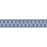 Scalloped Ribbon Trim Border - Blue - by Albany