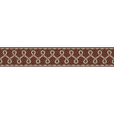 Scalloped Ribbon Trim Border - Brown - by Albany