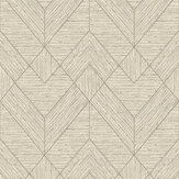 Wood Grain Geo Wallpaper - Neutral / Gold - by Arthouse