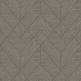 Wood Grain Geo Wallpaper - Charcoal / Gold - by Arthouse