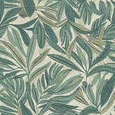 Graphic Tropical Leaf Wallpaper - Green - by Arthouse