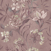 Blairmore Floral Wallpaper - Grape - by Laura Ashley