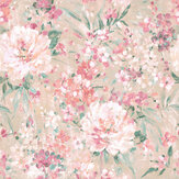 Mayville Wallpaper - Plaster Pink - by Laura Ashley