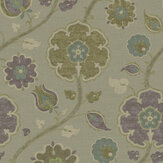 Papier peint Trailing Flower - Olive - Eijffinger