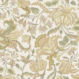 Papier peint Boho Flowers - Paille - Eijffinger