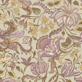 Papier peint Boho Flowers - Prune - Eijffinger