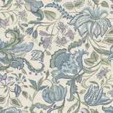 Papier peint Boho Flowers - Aqua - Eijffinger