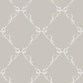 Tied With A Bow Wallpaper - Warm Grey - by Albany