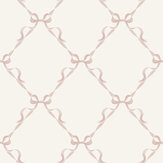 Papier peint Tied With A Bow - Rose / crème - Albany