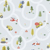 Roundabout Road Wallpaper - Light Blue - by Albany