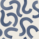 Curly Confetti Wallpaper - Navy - by Albany