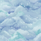 Dreamland Wallpaper - Aqua / Lilac - by Albany
