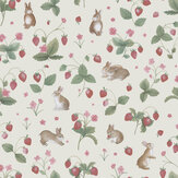 Papier peint Bunnies and Berries - Crème - Albany. Cliquez pour en savoir plus et lire la description.