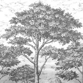 Revestimiento mural Etch Trees Mural - Gris - de Grandeco