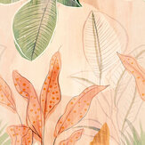 Naive Flowers Mural - Peach - by Grandeco