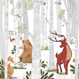 Panoramique Animal Kingdom Mural - Gris / marron - Grandeco