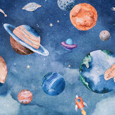 Panoramique Roswell Mural - Bleu royal - Grandeco