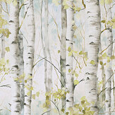Revestimiento mural Betula Mural - Salvia y gris - de Grandeco