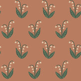 Lilly Wallpaper - Terracotta - by Sandberg