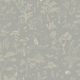 Hollie Wallpaper - Misty Blue - by Sandberg