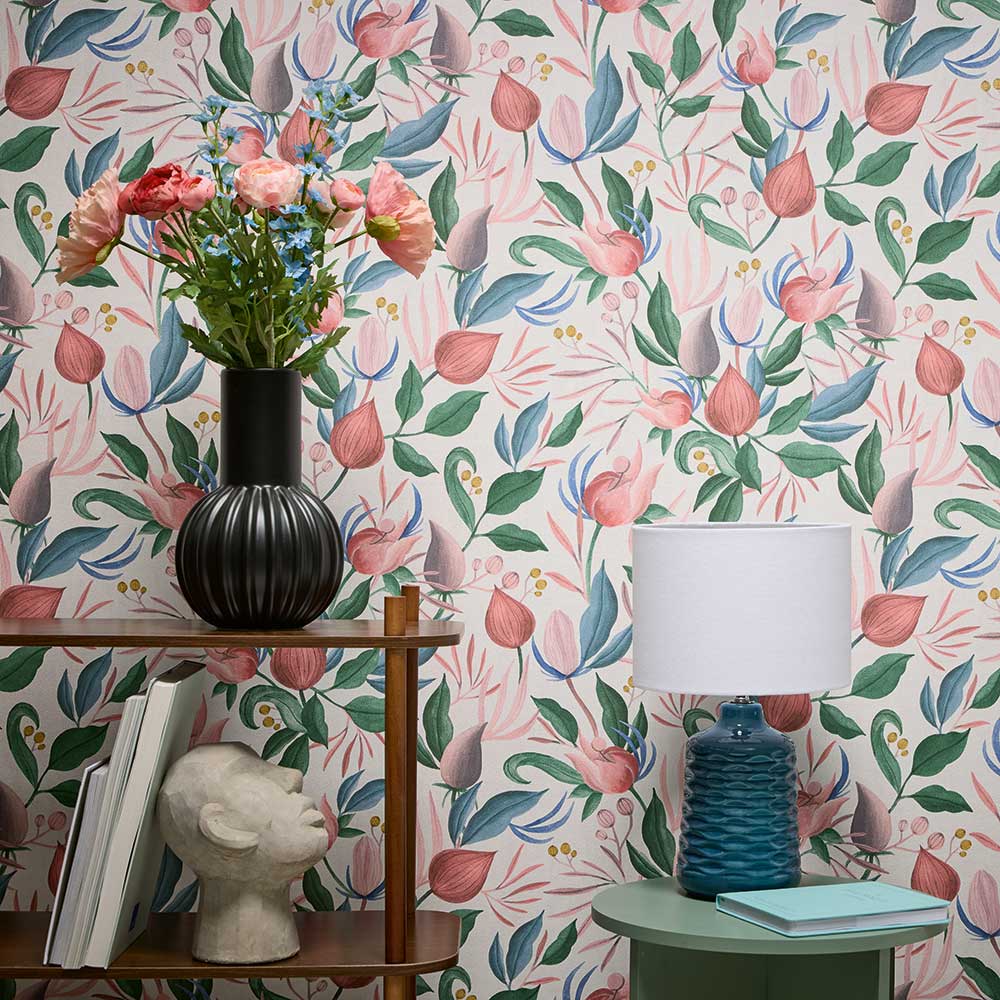 Still Bloom by Cosmo Living by Cosmopolitan - Pink - Wallpaper ...
